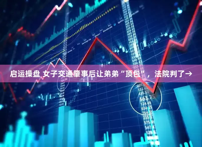启运操盘 女子交通肇事后让弟弟“顶包”，法院判了→